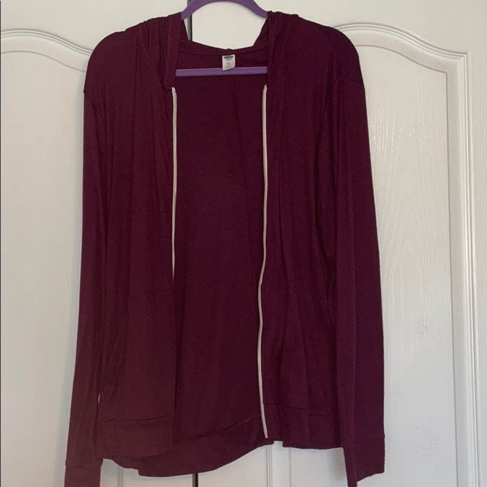 Soft lightweight zip up hoodie